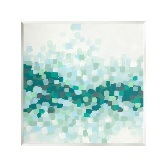 Stupell Industries Green Speckled Horizon Abstract Painting Unframed Art Print Wall Art, 12 x 12