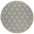 thumbnail image 2 of SAFAVIEH Outdoor LND181K Linden Collection Aqua / Cream Rug, 2 of 7