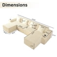 thumbnail image 3 of SOULART 133.84" boneless sectional couch,U shaped modular sectional sofa, cloud couches for living room, No Assembly Required, White, 3 of 17