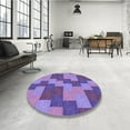 thumbnail image 4 of Ahgly Company Machine Washable Indoor Rectangle Transitional Purple Amethyst Purple Area Rugs, 2' x 4', 4 of 7