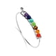 thumbnail image 1 of Pulsera de meditación de yoga de 7 chakras, pulsera ajustable de curación con cuentas de piedra de cristal de 6 mm, regalos para mujeres y niñas, plata, 1 of 3