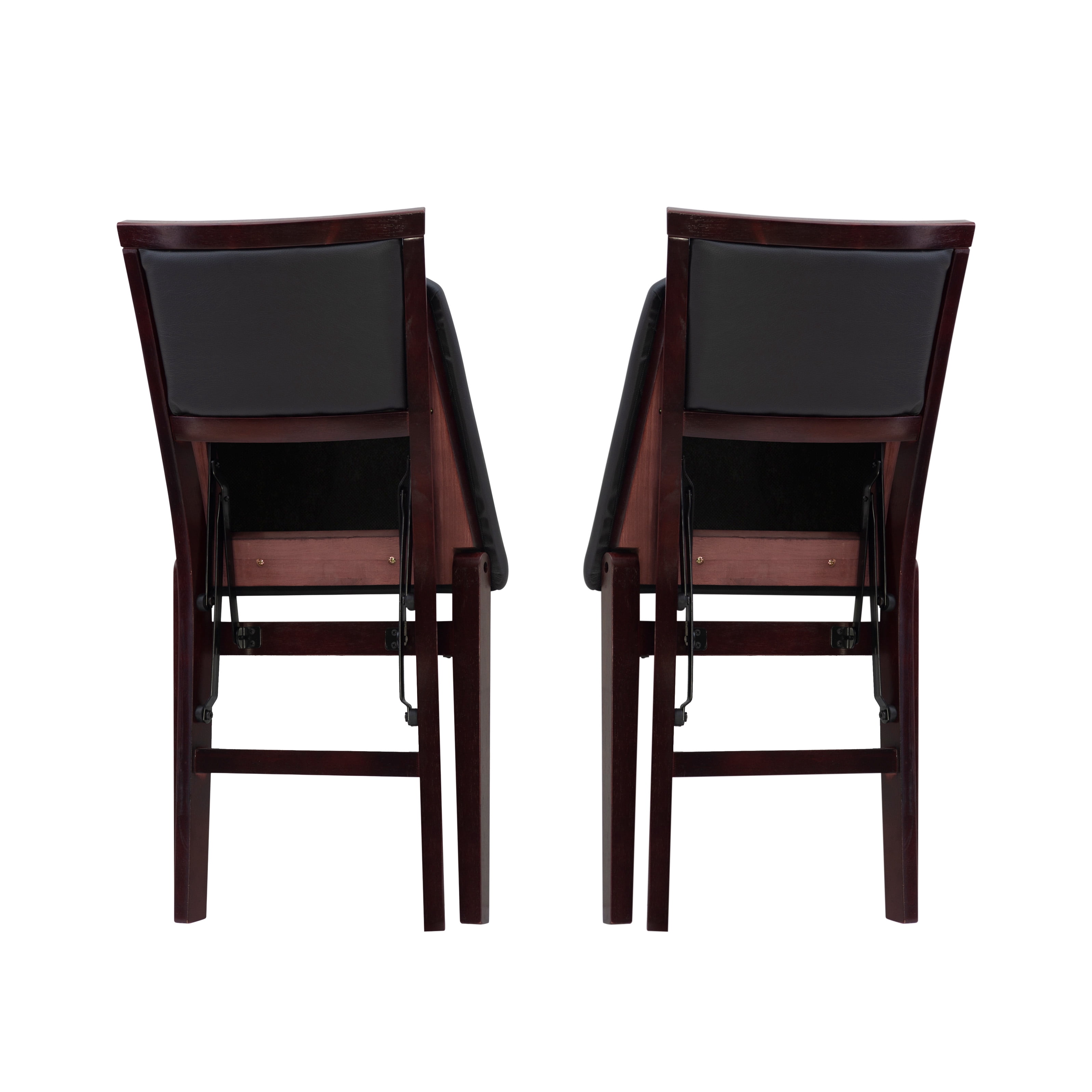 Linon Kristle Indoor Folding Dining Chair, Set of 2, Espresso/Dark Brown