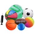 thumbnail image 4 of Juego de 7 pelotas de juguete para niños con bolsa de transporte Perfecl pelotas de playa ligeras, 4 of 8