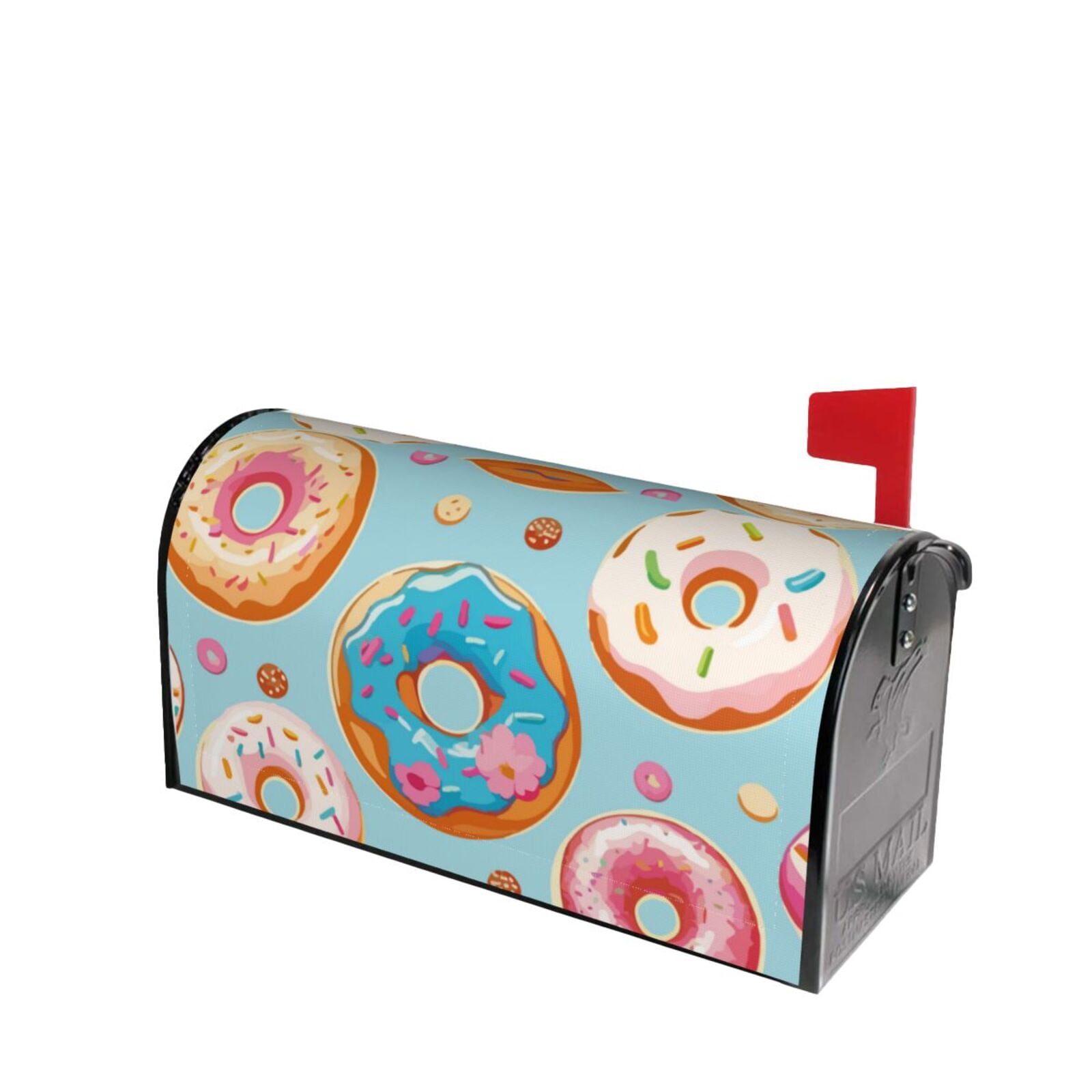 Xecao Colorful Donut for Mailbox Cover with Magnetic Strips, Waterproof and Sunscreen, Adds a Decorative Touch to Your Garden Yard.