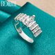 thumbnail image 2 of CJie-Anillo de Plata de Ley 925 para hombre y mujer, sortija redonda ovalada de circonita AAA, joyería de moda para boda, fiesta de compromiso, 2 of 2