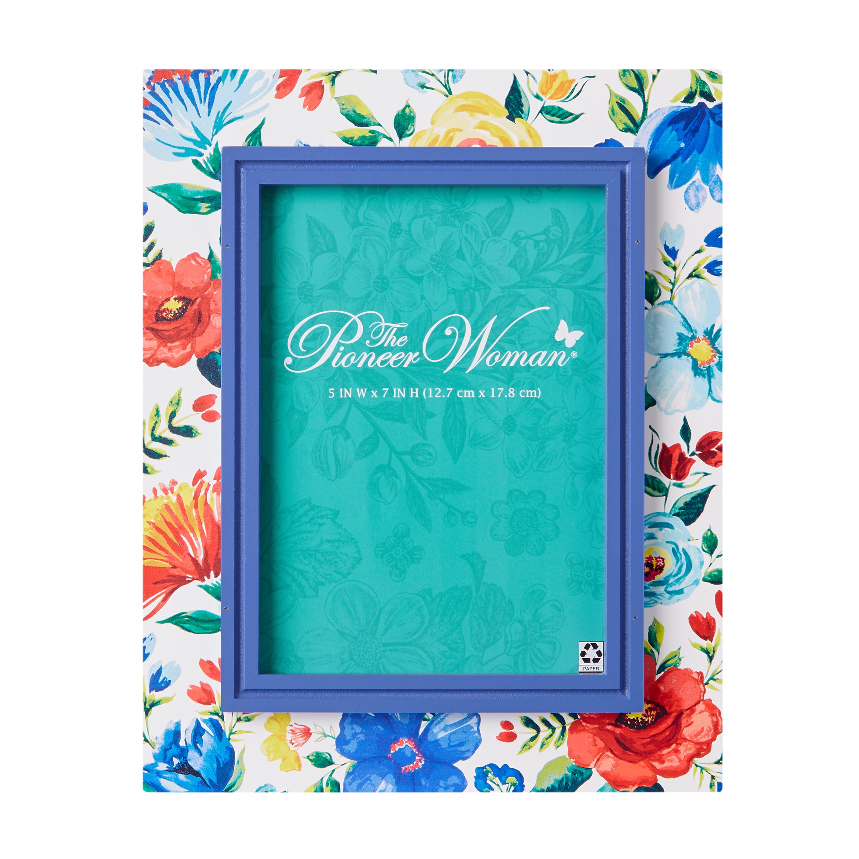 The Pioneer Woman 5x7 Blue Floral Picture Frame