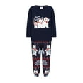 thumbnail image 5 of Elippeo Christmas Family Pajamas Matching Set, Bear Print Long Sleeve T-shirt with Pants Sleepwear Loungewear, 5 of 10