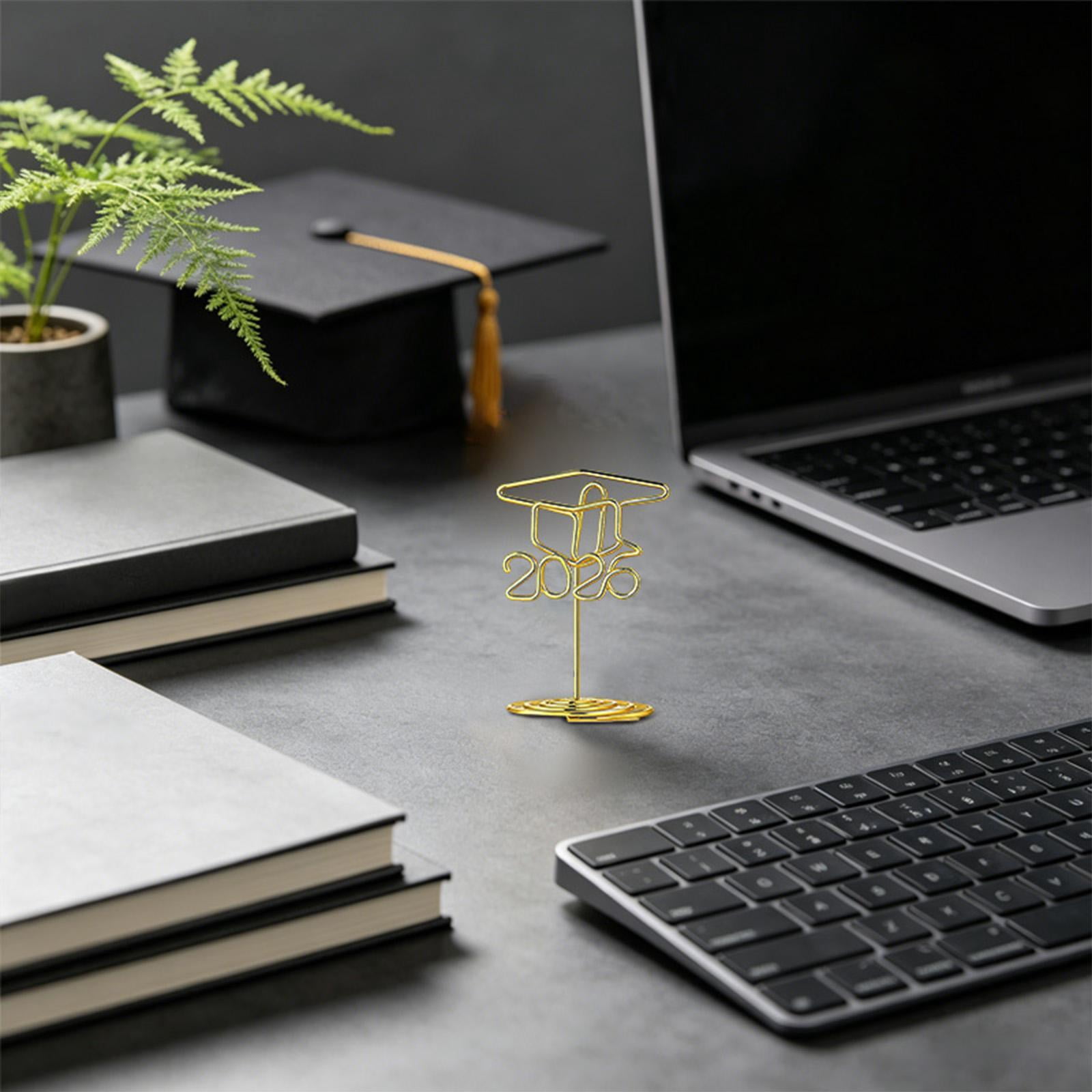 Graduation Party Decorations, 2026 Graduation Party Favors, Table Card Holders, Black and Gold Graduation Decorations 2026, 20 Pack 2X1.5X2 Inch Golden 2026 Graduation Cap Design