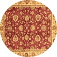thumbnail image 1 of Ahgly Company Indoor Round Oriental Brown Traditional Area Rugs, 7' Round, 1 of 4