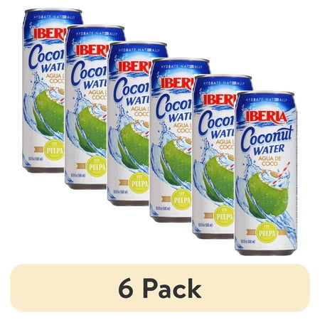 (6 pack) Iberia Coconut Water, 16.9 oz