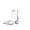 07#Silver, variant on Women's Square Toe Dressy Ankle Boots Patent PU Leather Zipper Chunky High Heel Western Short Booties