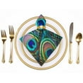 thumbnail image 2 of Heduofu Animal Peacock Feathers Cloth Napkins, Dinner Napkins Washable Reusable Polyester Table Napkins for Parties, Weddings and Dinners 4 PCS, 2 of 7