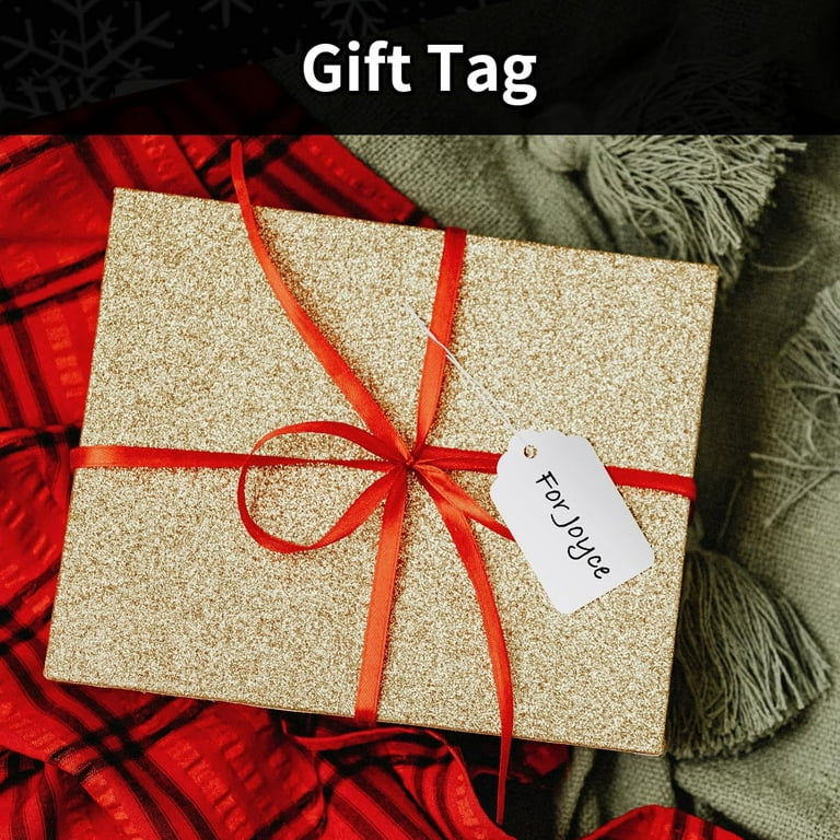 500 Pcs Price Tags With String Attached - Kraft Paper Hang Tags, Writable Display Labels For Jewelry, Clothing, Gifts (1.4 X 1.8 Inches)