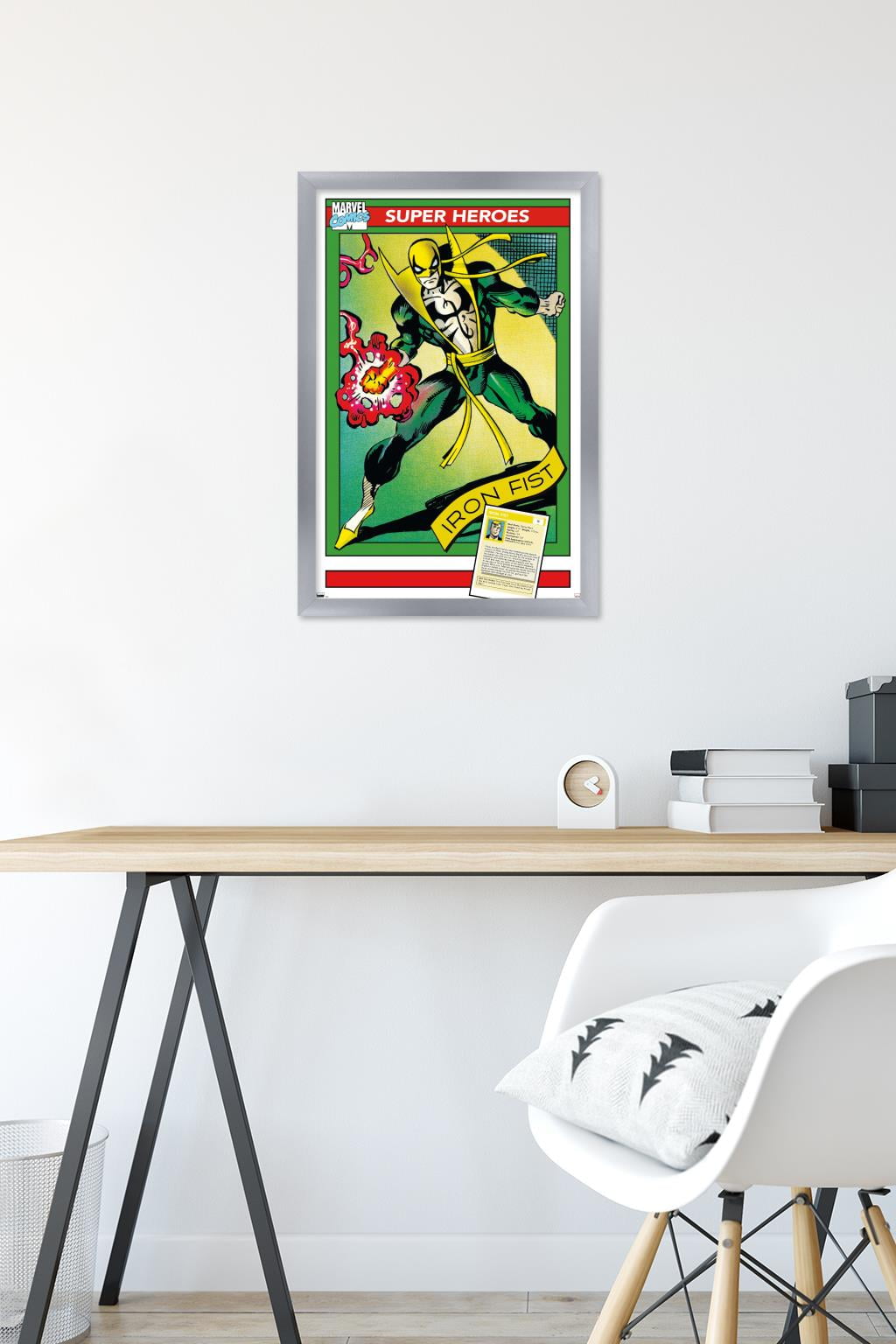 Marvel Trading Cards - Iron Fist Wall Poster, 14.725" x 22.375" Framed