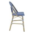 thumbnail image 3 of Furniture of America Reo Aluminum Patio Counter Dining Chair in Blue (Set of 2), 3 of 8