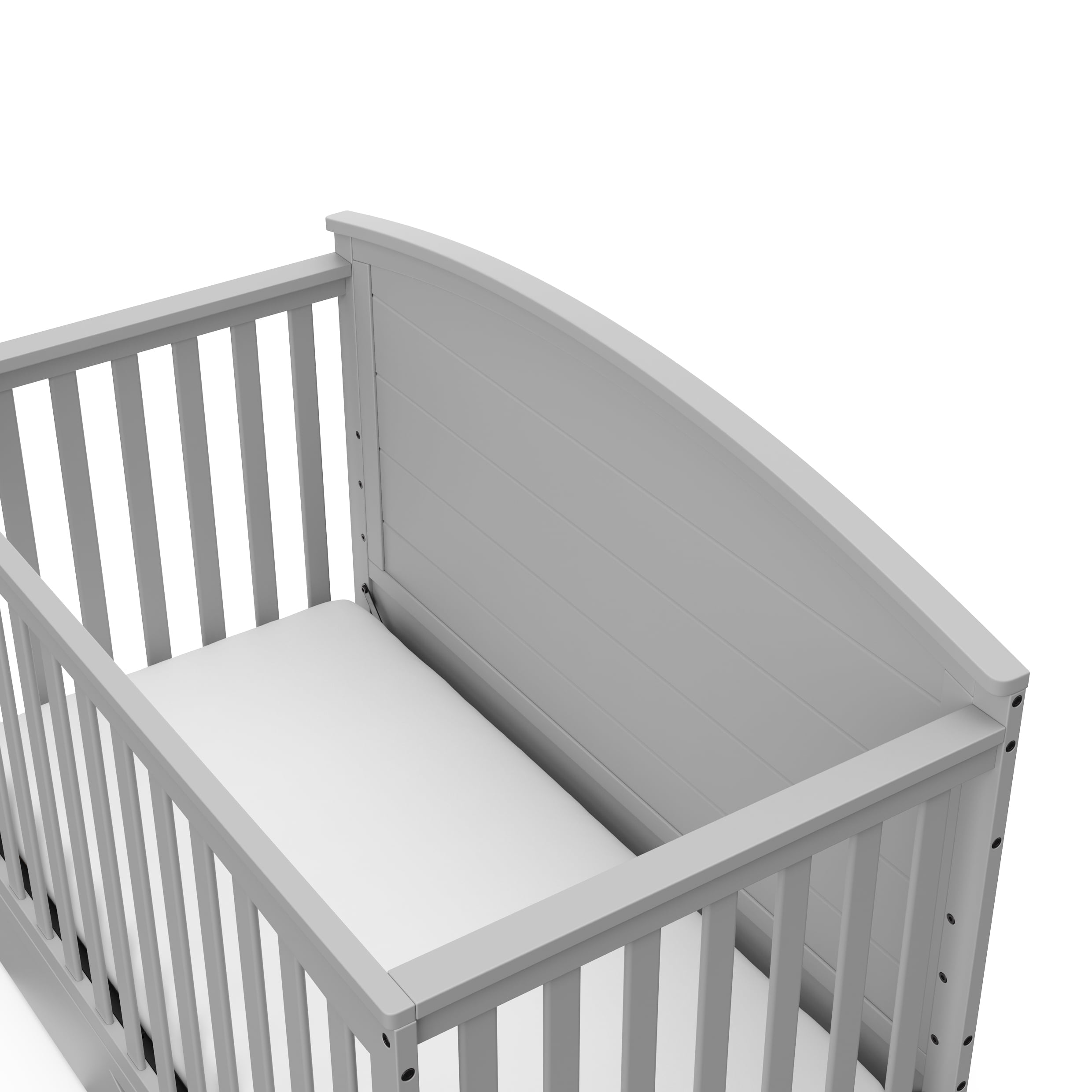 Graco Bellwood 5-in-1 Convertible Baby Crib with Drawer, Pebbe Gray