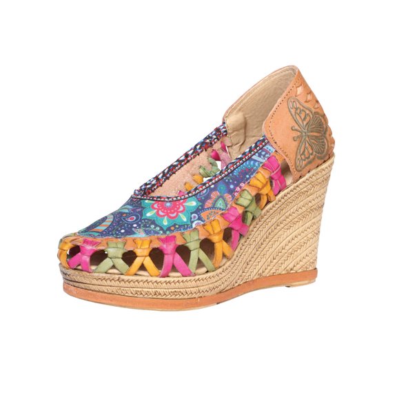 Mexican Artisanal Sandals Leather Multicolor 601934