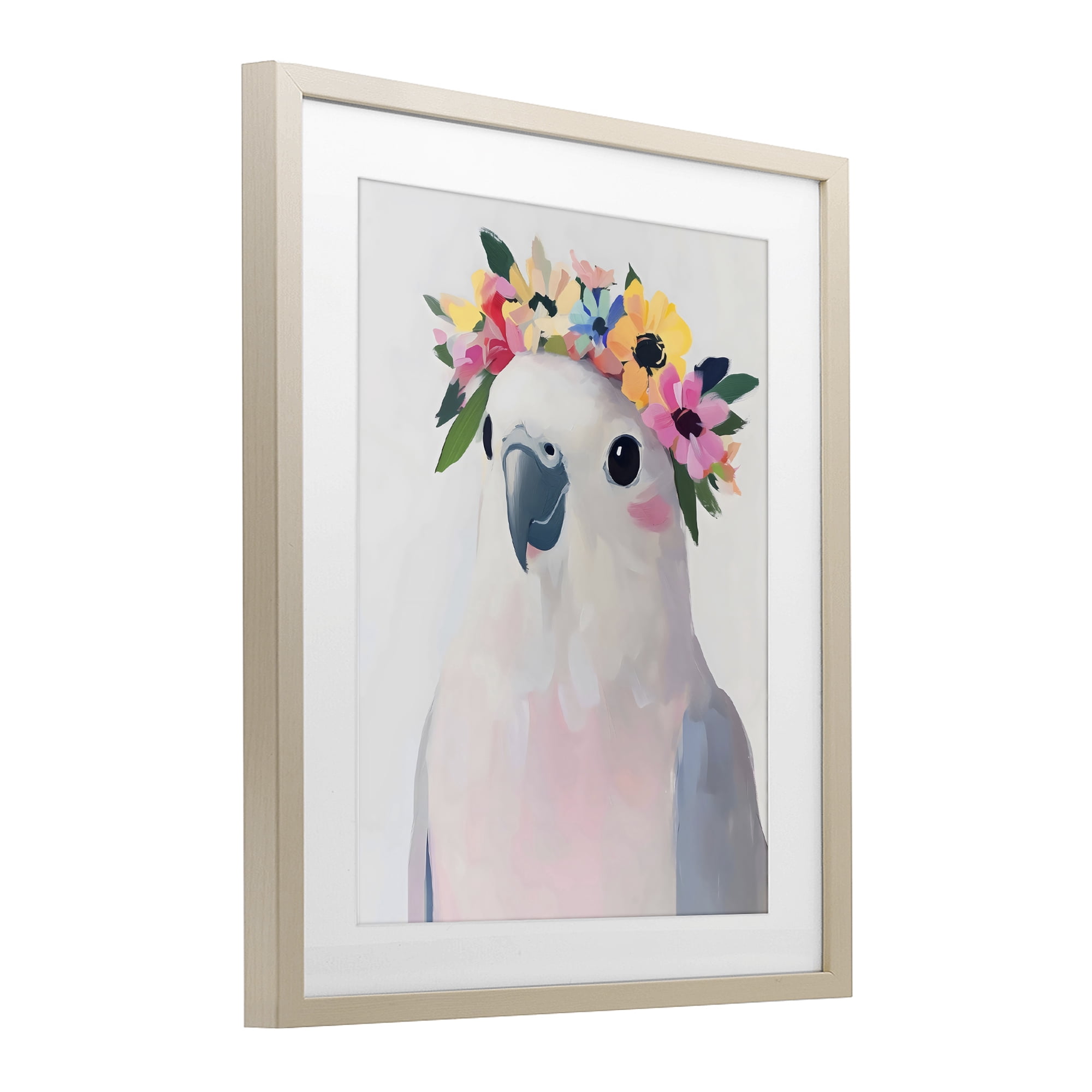 Stupell Industries Flower Crown Dove Birch Framed Print Under Glass, design by The Prints Vibe