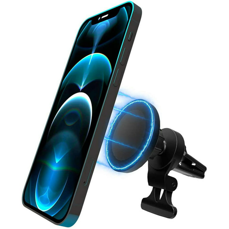 Just Wireless Magnetic Car Mount compatible with MagSafe Devices - Black 