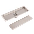 thumbnail image 1 of Linear Shower Drain With Tile Insert Grate For Hair Strainer  With Leveling Feet Stainless Steel Rectangle Shower Floor Drain For Bath, 1 of 8