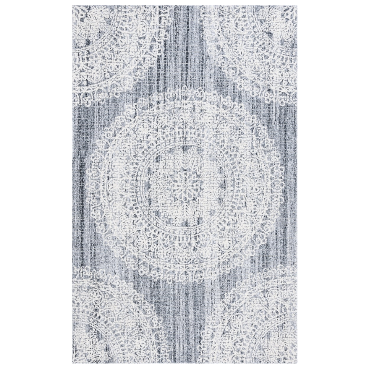 SAFAVIEH Ebony Abby Oriental Area Rug, Grey/Ivory, 3' x 5'