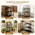 thumbnail image 6 of Atilioo 3 Tiers Bookcase, Wood Bookshelf Tall Display Shelves Storage Organizer for Bedroom, Living Room & Home Office, Black, 6 of 9