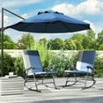 thumbnail image 2 of GVN Outdoor Rocker Chair, Rocking Chair,Outdoor Rocking Chairs Set of 2, Folding Rocking Chair Set, Wide Seat, Padded High Back, Dark Blue, 2 of 10
