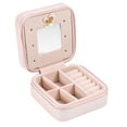 thumbnail image 2 of Jewelry Case,Mini Jewelry Box PU PU Jewelry Box Jewelry Casket Precision Engineered, 2 of 7