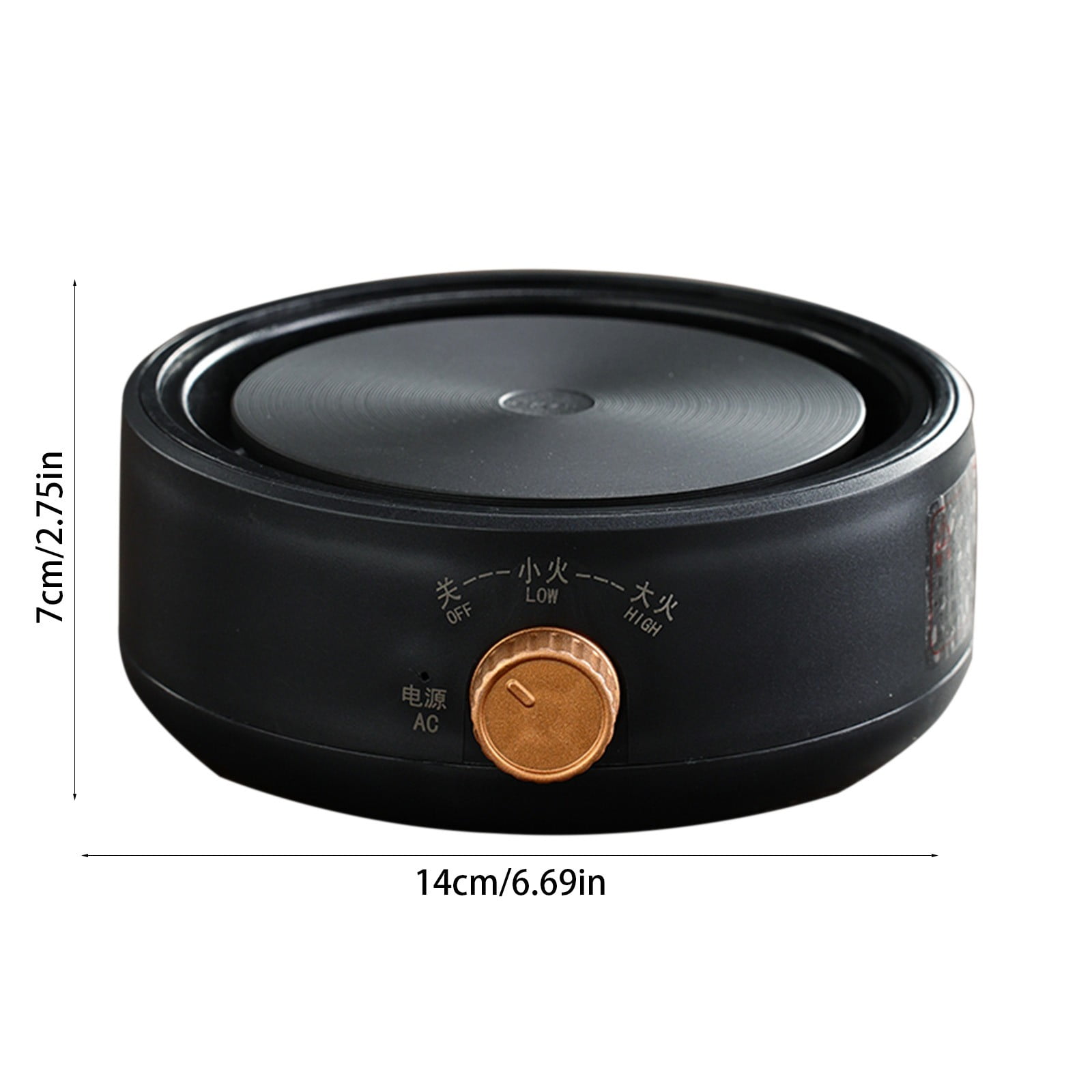 Ranliy Portable Electric Mini Stove, Compact Tabletop Heating Plate Electric Hob Single, Countertop Hot Plate for Home, Coffee & Tea Heater