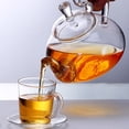 thumbnail image 4 of 1Pc Glass Teapot Raised Handle Teapot Glass Tea Ware for Scented Tea Embellished Teapot Transparent, 4 of 8