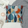 thumbnail image 2 of Creowell Mid-Century Lumbar Pillow Covers  Blue Orange Drop Shapes  Pillow Cases Modern Retro Throw Pillows  Home Decor For Living Room Couch Cushion Porch Patio Outdoor, 2 of 5