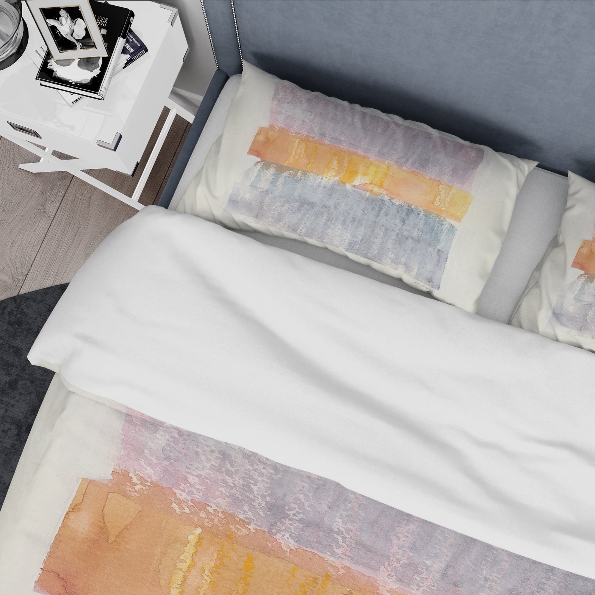 Designart 'Modern Abstract Drive' Geometric Duvet Cover Set