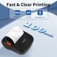 thumbnail image 4 of Máquina etiquetadora Rongta con cinta, impresora térmica de etiquetas adhesivas de 3 pulgadas, impresora portátil inalámbrica Bluetooth para códigos de barras, ideal para pequeñas empresas, oficinas,, 4 of 5