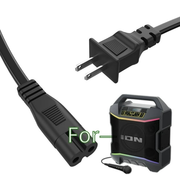 K-MAINS AC Power Cord Cable Comaptible With ION Audio Party Boom-Plus Portable Speaker