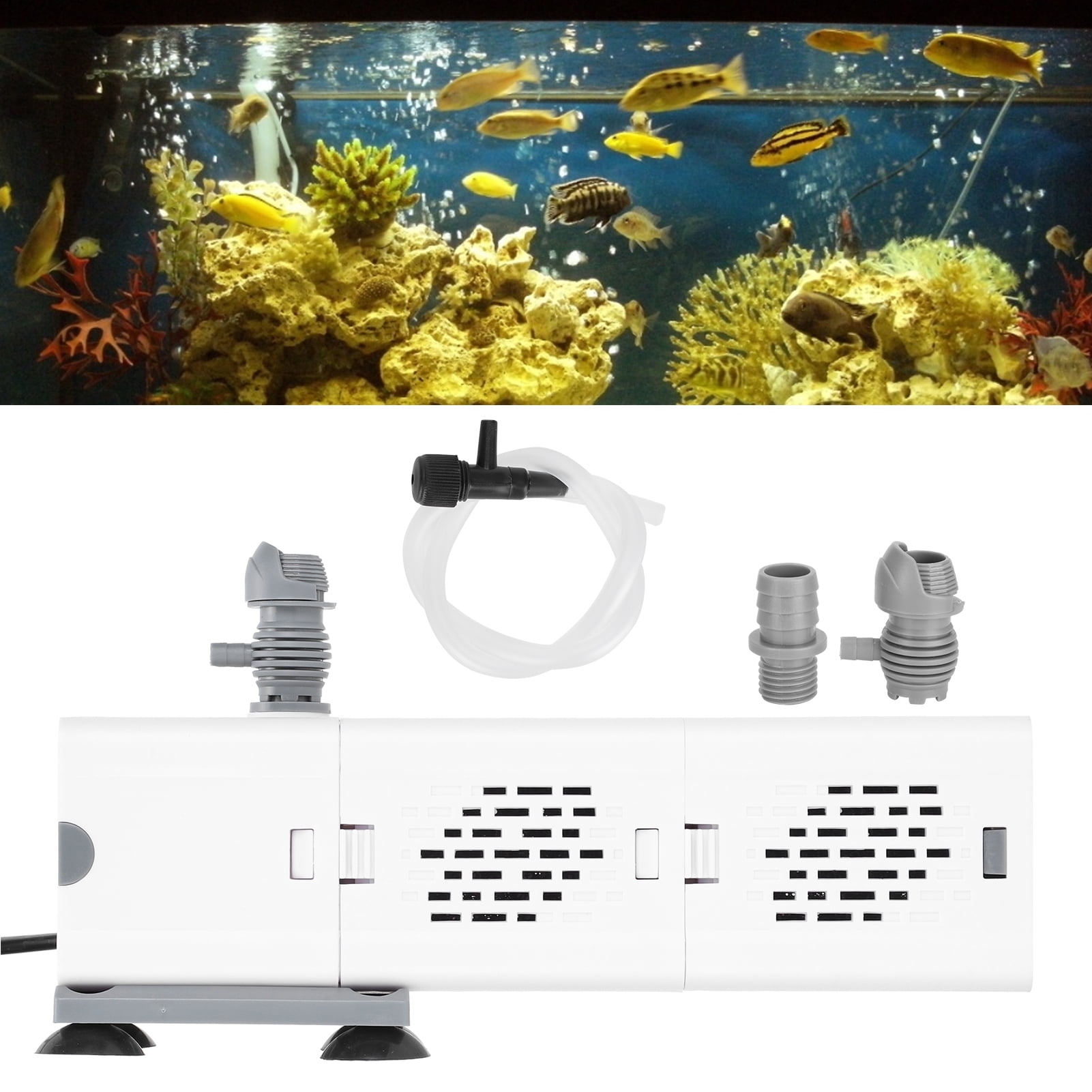 Filtre D'aquarium Multicouche Bluecoco - Pour Bassins De 5 à 30 Gallons - Silencieux Et Oxygénant