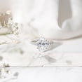thumbnail image 5 of Rosec Jewels IGI Certified Lab Grown Diamond Oval Engagement Ring 4 Carat - Statement Diamond Ring for Women - E-VS1 Quality, 14K White Gold, US 10.00, 5 of 9