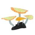 thumbnail image 5 of Coral artificial de silicona simulación de plantas de coral acuario pecera paisaje decoración naranja, 5 of 5
