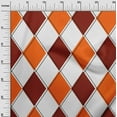 thumbnail image 3 of oneOone Polyester Spandex Orange Fabric Argyle Fabric For Sewing Printed Craft Fabric By The Yard 56 Inch Wide, 3 of 4