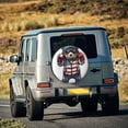 thumbnail image 5 of Fuzoiu Patriotic Boxing Bear Art Print Universal Spare Tire Cover with Buckle Strap, Waterproof Wheel Covers for Jeep, Trailer, RV, Truck and All Car-15 inch, 5 of 6
