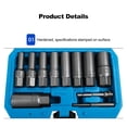 thumbnail image 2 of Tignapoo 7-Piece 3/8" 65mm Extended Bolt Extractor Set for Rusted, Stripped, and Broken Nuts/Screws, Chrome Molybdenum Steel, Red/Blue/Black Plastic Case (Random Color), 2 of 6