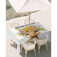 thumbnail image 3 of 54x80 Inch Outdoor Tablecloth with Umbrella Hole Zipper Rectangle Duck Flower Rectangular Tablecloths Outside Waterproof Cute Farm Animal Pastoral Pastel Blooms Patio Table Cover for Picnic Party, 3 of 8