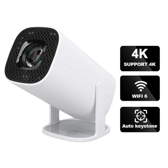 Mini Proyector Con WiFi Y , Proyector De Películas FHD 4K 1080p Con Rotación De 180 Grados, Proyectores De Juegos Portátiles Compatibles Con TV Stick, Smartphone