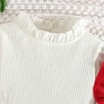 thumbnail image 6 of CAICJ98 Baby Girl First Christmas Outfit Knit Shirt Tops Suspender Dress Fall Winter Outfits Puff Long Sleeve Jumpsuit Toddler Girl Clothes Red,Size 18-24 Months, 6 of 7