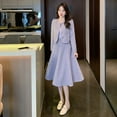 thumbnail image 2 of Traje de dos piezas con falda grande y estilo Hong Kong, estilo primaveral y otoñal, 2 of 4