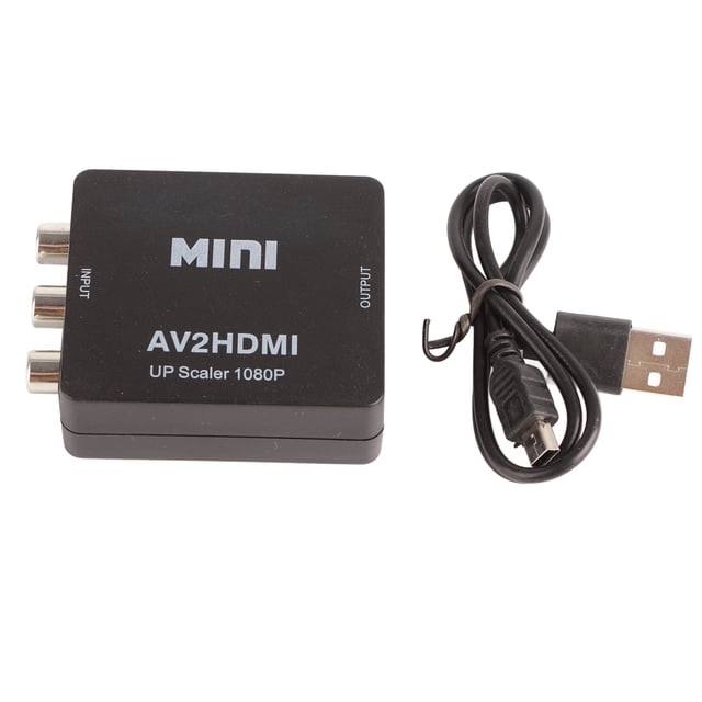Convertidor de interfaz multimedia AV a HD 1080P, bajo consumo, color negro, para TV, 5 V
