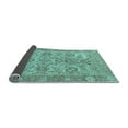 thumbnail image 2 of Ahgly Company Indoor Round Abstract Light Blue Modern Area Rugs, 3' Round, 2 of 4