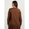 thumbnail image 2 of June & Vie Women's Plus Size Button-Sleeve Cardigan, 2 of 4