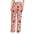 thumbnail image 3 of Uemuo Hand Drawn Tomatoes Pattern Women's Wide Leg Palazzo Lounge Pants with Pockets Light Weight Loose Comfy Casual Pajama Pants-Large, 3 of 9