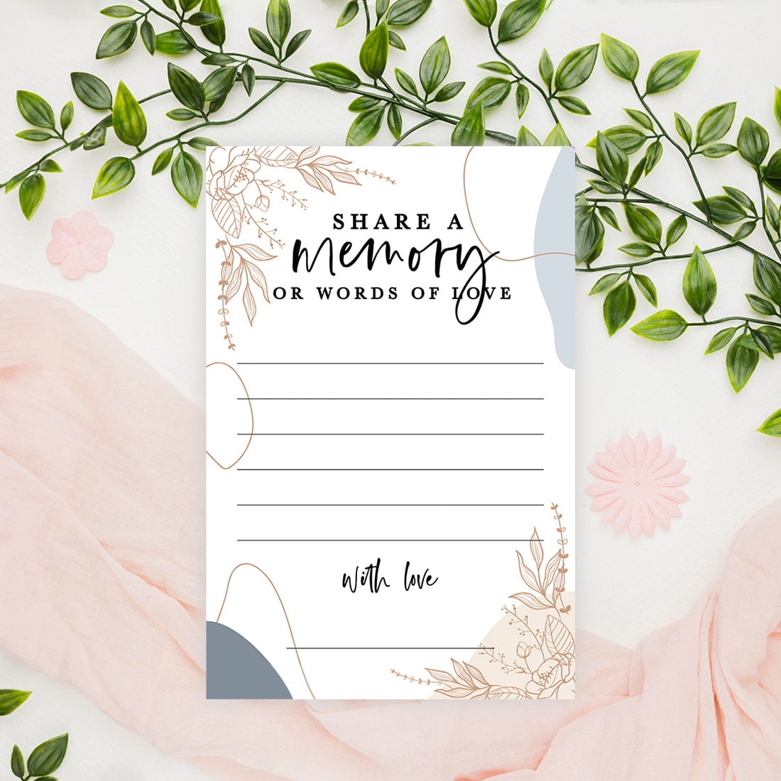 Koyal Wholesale Share a Memory Cards, Abstract Shapes and Line Drawing Cards for Wedding, Birthday, Life Memories, 52-Pk