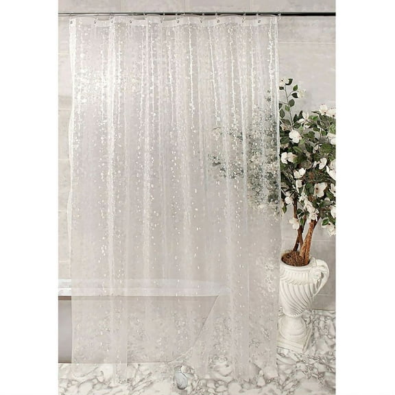 70" x 72" Clear Transparent Stone Pebble PVC Shower Curtain Liner Waterproof